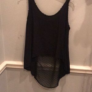 Black polka dot tank